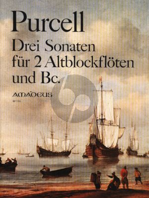 Purcell 3 Sonatas for 2 Treble Recorders [Flute/Violin] and Bc (Herausgeber Bernard Pauler - Continuo Willy Hess) (Amadeus)