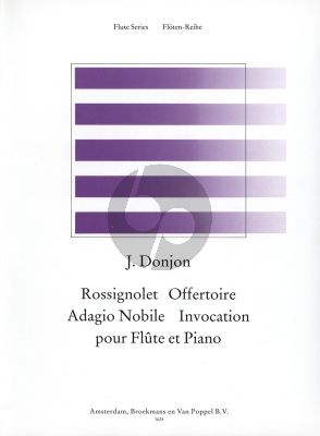 Album of 4 Pieces for Flute and Piano (Rossignol, Offertoire, Adagio Nobile and Invocation) Flute-Piano