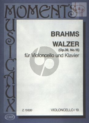 Walzer Opus 39 No. 15 Violoncello and Piano