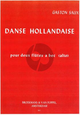 Danse Hollandaise for 2 Treble Recorders