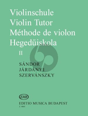 Sandor Szervansky Jardanyi Violin Method Violinschule - Violin Tutor Vol.2 (Hungarian, English, German, French)