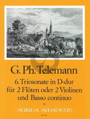 Telemann Triosonate D-dur TWV 42:D4 2 Flöten (2 Vi.)-Bc (Bernhard Pauler)