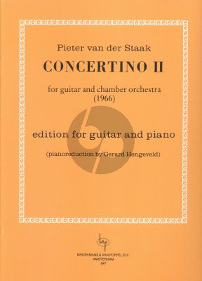 Staak Concertino II Guitar and Chamber Orchestra (piano red. by Gerard Hengeveld)
