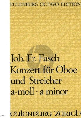 Fasch Konzert a-Moll fur Oboe und Streichorchester Partitur (Jürgen Braun)