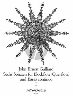 Galliard 6 Sonaten Vol.1 No. 1 - 3 Altblockflöte (Flöte)-Bc (Walter Kolneder)