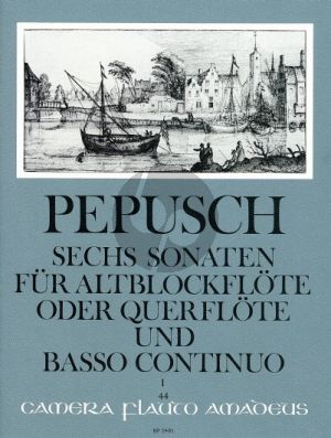 Pepusch 6 Sonaten Vol.1 (No.1-3) Altblockflöte[Flöte]-Bc (Willi Hess)