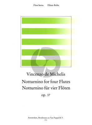 Michelis Notturnino Op.37 4 Flutes (Score/Parts) (edited by Frans Vester)