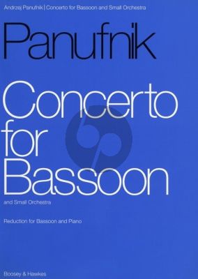 Panufnik Concerto for Bassoon and Small Orchestra (piano reduction)