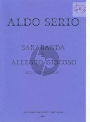 Sarabande and Allegro Giocoso Violin solo