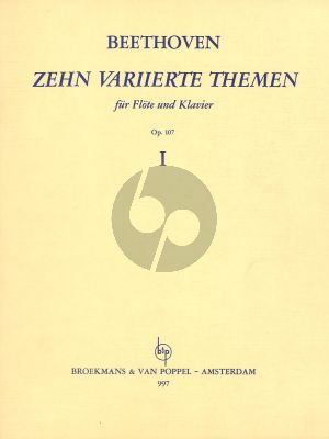 Beethoven 10 Variierte Themen Op.107 Vol.1 Flote und Klavier