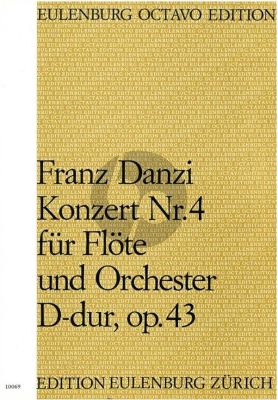 Danzi Konzert No. 4 D-Dur Op. 43 Flöte-Orchester (Partitur) (Dieter H. Förster)