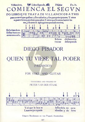 Pisador Quien tu Viese tal Poder (Villancico) Voice-Guitar (Pieter v.d Staak)