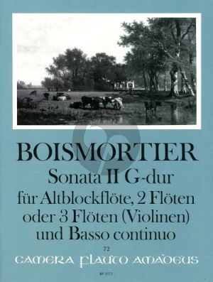 Sonata G-major Op.34 No.2 (Treble Rec.- 2Fl. [or 3 Fl./ 3 Vi./ 3 Ob.]-Bc (Score/Parts)