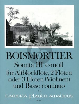 Sonata e-minor Op.34 No.3 (Treble Rec.- 2 Fl.[or 3 Fl./ 3 Vi./ 3 Ob.]- Bc (Score/Parts)