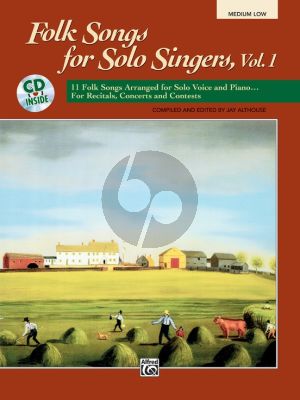 Folk Songs Solo Singers Vol.1 Medium Low (Bk-Cd) (11 Songs for Recitals, Concerts and Contests) (Jay Althouse)