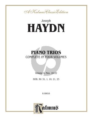Haydn Piano Trios Vol.4 for Violin, Violoncello and Piano