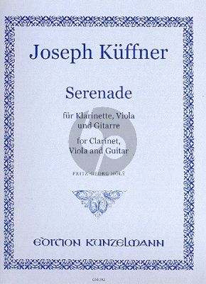 Kuffner Serenade Klarinette-Viola-Gitarre (Fritz Georg Höly)