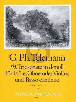 Telemann Triosonate d-moll No.93 TWV 42:d4 Flöte, Oboe (Violine) und Bc (aus "Essercizii musici ") (Part./Stimmen)