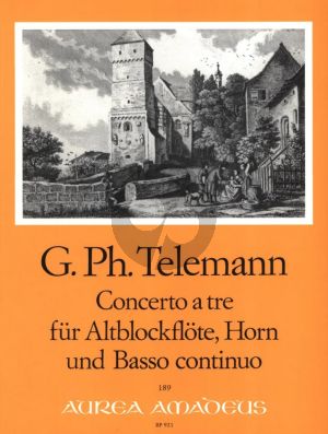 Telemann Concerto a tre F-dur TWV 42:F14 fur Altblockflote, Horn oder Viola und Bc (Herausgeber und Continuo von Harry Joelson)