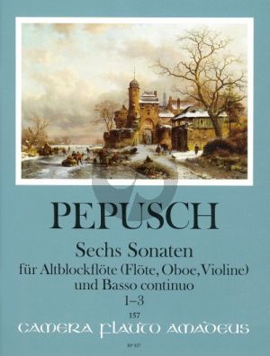 Pepusch 6 Sonaten Vol.1 (Nos.1-3) Altblockflöte (Flöte/Oboe/Violine)-Bc (Harry Joelson)