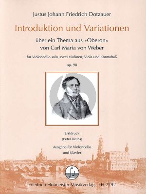 Dotzauer Introduktion und Variationen uber ein Thema aus Oberon von Carl Maria von Weber Op.98