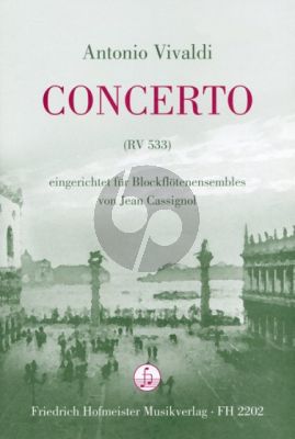 Vivaldi Concerto RV 533 (Recorder Ens. (AA/B-AA/TB- AA/ST)