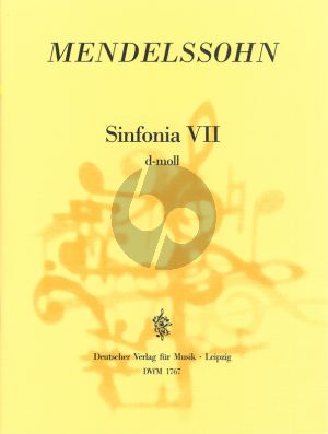 Mendelssohn Sinfonia No.7 d-minor (MWV N7) String Orchestra Full Score