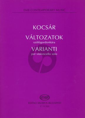 Kocsar Varianti for Violoncello Solo