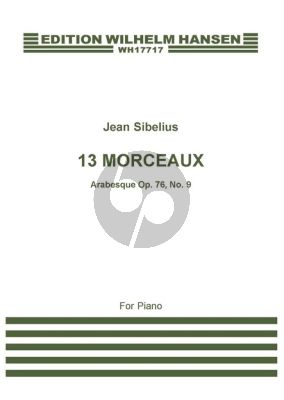 Sibelius 13 Morceaux Op.76 No.9 Arabesque for Piano