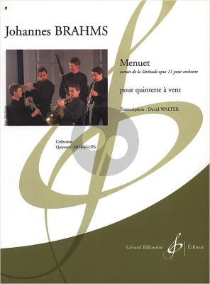 Brahms Menuet (from Serenade Op.11) Woodwind Quintet (Score/Parts) (Walter) (Facile [3])