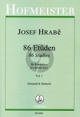 Hrabe 86 Etuden Vol.1 Kontrabass (Franz Simandl ynd Konrad Siebach)