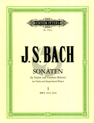 Bach 6 Sonaten vol.1 (No.1 - 3) BWV 1014 - 1016 fur Violine und Cembalo [Cembalo] (edited by Karl Schleifer and Kurt Stiehler)