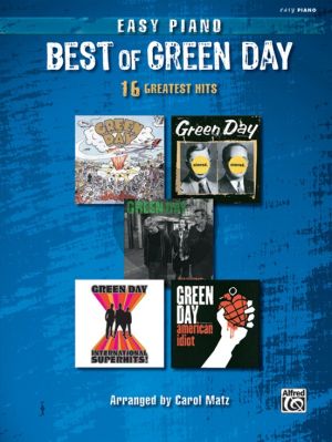 Green Day Best of Green Day for Easy Piano (Arranged by Carol Matz)