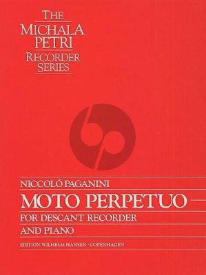 Paganini Moto Perpetuo Descant Recorder and Piano (arr. Michala Petri)