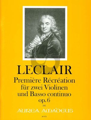 Leclair Premiere Recreation Op.6 2 Violinen und Bc (Morgan/Kostujak)