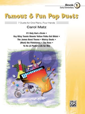 Matz Famous & Fun Pop Duets Book 1 Piano 4 hds (early elementary level)