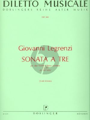 Legernzi Sonate a tre Op. 4 No. 1 d-moll 2 Violinen und Bc (Erich Schenk)