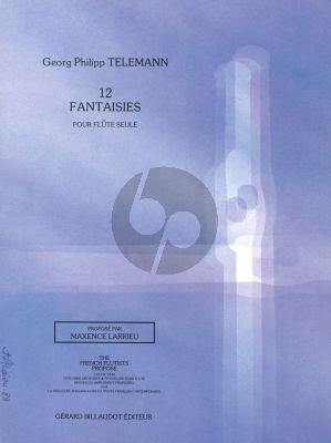 Telemann 12 Fantasies Flute Seule (Arrieu)