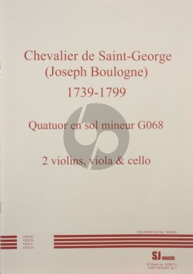 Saint-Georges Quartet g-minor G068 2 Violins-Viola and Violoncello (Score/Parts)