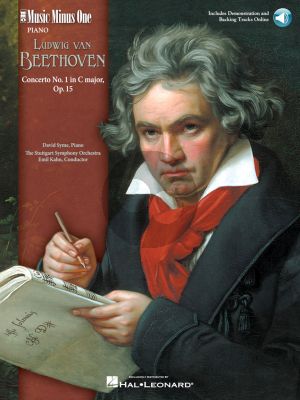 Beethoven Piano Concerto No.1 Op.15 C-Major Book with Audio Online with Slower Tempo Practice Version (MMO) (Pianist David Syme)