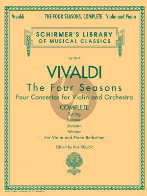 Vivaldi 4 Seasons - 4 Jahreszeiten Op. 8 Violin and Piano (Complete) (edited by Rok Klopcic)