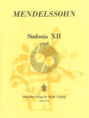 Mendelssohn Jugendsinfonie No. 12 g-moll MWV N 12 Streichorchester (Partitur) (Hellmuth Christian Wolff)