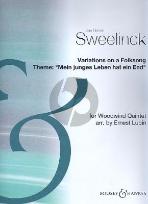 Sweelinck Variations on a Folksong (Theme Mein Junges Leben hat ein End) Wind Quintet (Score/Parts) (transcr. by Ernest Lubin)