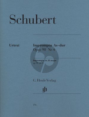 Schubert Impromptu As-dur Op.90 No.4 D.899 fur Klavier (Herausgeber, Fingersatz Walter Gieseking) (Henle-Urtext)