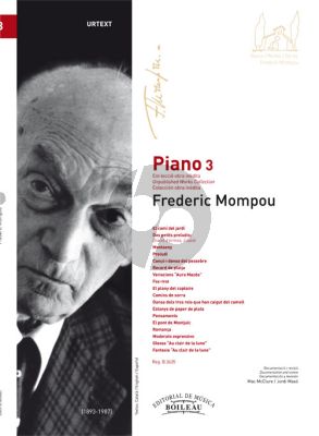 Mompou Piano Works Vol.3 (Urtext of Unpublished Works Collection) (Mac McClure and Jordi Mason)