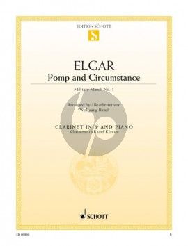 Elgar Pomp & Circumstance Military March No.1 Op.39 No.1 Clarinet Bb - Piano