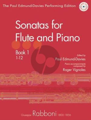 Rabboni Sonatas Vol.1 No. 1 - 12 Flute and Piano (Bk-Cd) (edited by Paul Edmund-Davies and Roger Vignoles)