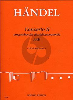 Handel Concerto II 3 Blockflöten (AAB) (Part./Stimmen) (Ulrich Herrmann)