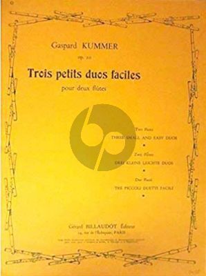Kummer 3 Petits Duos Faciles op.20 2 Flutes (Robert Heriche)