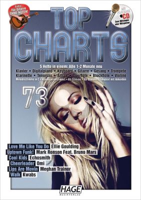 Top Chart Hits Vol.73 Klavier mit Gesang und Gitarre